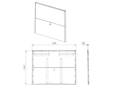 Painel de Tv no acabamento branco laqueado / Coleção Scandian